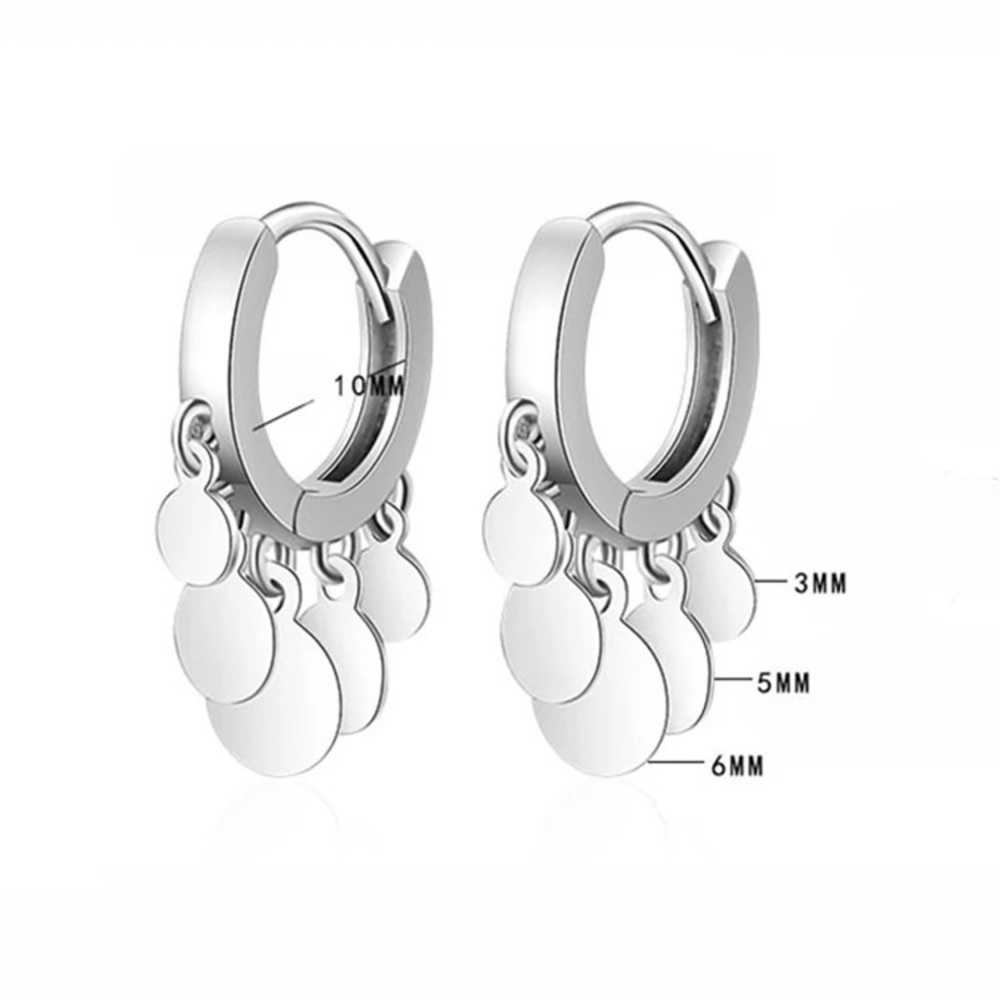 Gold and Silver Small Tassel Hoops - Picture 3 of 10